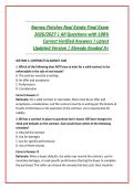 Barney Fletcher Real Estate Final Exam 2026&sol;2027 &vert; All &NewLine;Questions with 100&percnt; Correct Verified Answers &vert; Latest &NewLine;Updated Version &vert; Already Graded A&plus;
