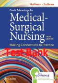 Test Bank Davis Advantage for Medical-Surgical Nursing Making Connections to Practice 3rd Edition By Janice Hoffman&comma; Nancy Sullivan