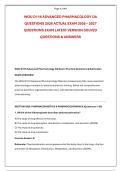 WGU D116 ADVANCED PHARMACOLOGY OA &NewLine;QUESTIONS 2026 ACTUAL EXAM 2026 &ndash; 2027 &NewLine;QUESTIONS EXAM LATEST VERSION SOLVED &NewLine;QUESTIONS & ANSWERS 