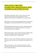 WSET LEVEL 2 PRACTICE&NewLine;EXAMINATION 2026 QUESTIONS WITH&NewLine;ANSWERS GUARANTEED TO PASS&period;