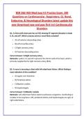 BSN 266 HESI Med Surg V1 Practice Exam&colon; 200 &NewLine;Questions on Cardiovascular&comma; Respiratory&comma; GI&comma; Renal&comma; &NewLine;Endocrine&comma; & Neurological Disorders latest update this &NewLine;year Download now and pass first try&excl; Cardiovascular &NewLine;Disorders