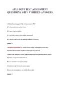 ATLS POST TEST ASSESSMENT&NewLine;QUESTIONS WITH VERIFIED ANSWERS