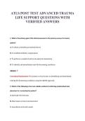 ATLS POST TEST ADVANCED TRAUMA&NewLine;LIFE SUPPORT QUESTIONS WITH&NewLine;VERIFIED ANSWERS