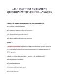 ATLS POST TEST ASSESSMENT&NewLine;QUESTIONS WITH VERIFIED ANSWERS