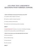 ATLS POST TEST ASSESSMENT&NewLine;QUESTIONS WITH VERIFIED ANSWERS