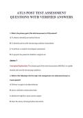 ATLS POST TEST ASSESSMENT&NewLine;QUESTIONS WITH VERIFIED ANSWERS