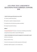 ATLS POST TEST ASSESSMENT&NewLine;QUESTIONS WITH VERIFIED ANSWERS&NewLine;2026