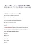 ATLS POST TEST ASSESSMENT EXAM&NewLine;QUESTIONS WITH VERIFIED ANSWERS