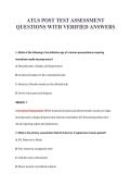 ATLS POST TEST ASSESSMENT&NewLine;QUESTIONS WITH VERIFIED ANSWERS