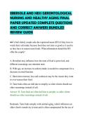 EBERSOLE AND HESS GERONTOLOGICAL&NewLine;NURSING AND HEALTHY AGING FINAL&NewLine;PAPER UPDATED COMPLETE QUESTIONS&NewLine;AND CORRECT ANSWERS BUNDLED&NewLine;REVIEW GUIDE