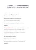AINS 101 EXAM PREPARATION&NewLine;QUESTIONS AND ANSWERS 2027