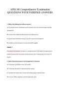 AINS 101 Comprehensive Examination&NewLine;QUESTIONS WITH VERIFIED ANSWERS
