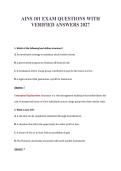 AINS 101 EXAM QUESTIONS WITH&NewLine;VERIFIED ANSWERS 2027