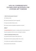 AINS 101 COMPREHENSIVE&NewLine;EXAMINATION QUESTIONS AND&NewLine;ANSWERS 2027 VERIFIED