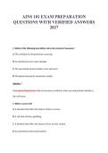 AINS 101 EXAM PREPARATION&NewLine;QUESTIONS WITH VERIFIED ANSWERS&NewLine;2027