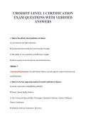 CROSSFIT LEVEL 1 CERTIFICATION&NewLine;EXAM QUESTIONS WITH VERIFIED&NewLine;ANSWERS