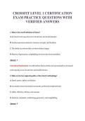 CROSSFIT LEVEL 1 CERTIFICATION&NewLine;EXAM PRACTICE QUESTIONS WITH&NewLine;VERIFIED ANSWERS