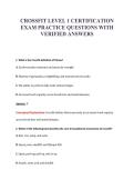 CROSSFIT LEVEL 1 CERTIFICATION&NewLine;EXAM PRACTICE QUESTIONS WITH&NewLine;VERIFIED ANSWERS