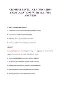 CROSSFIT LEVEL 1 CERTIFICATION&NewLine;EXAM QUESTIONS WITH VERIFIED&NewLine;ANSWERS