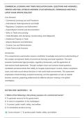 COMMERCIAL LICENSING AND TRADE REGULATION EXAM&ndash; QUESTIONS AND ANSWERS &vert;&NewLine;VERIFIED AND WELL DETAILED ANSWERS &vert; PLUS RATIONALES &vert; DOWNLOAD AND PASS &vert;&NewLine;LATEST EXAM UPDATE 2026&sol;2027