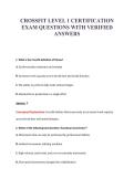 CROSSFIT LEVEL 1 CERTIFICATION&NewLine;EXAM QUESTIONS WITH VERIFIED&NewLine;ANSWERS