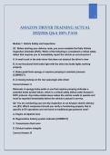 AMAZON DRIVER TRAINING ACTUAL 2025&sol;2026 Q&A 100&percnt; PASS