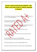 SECURITY LICENSE QUESTIONS AND ANSWERS &colon; 100&percnt;&NewLine;CORRECT SOLUTIONS &lpar;COMPLETE VERIFIED ANSWERS&rpar;&NewLine;A&plus; GRADE&excl;&excl;&excl;&excl;