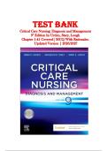 Critical Care Nursing Test Bank&colon; 1000&plus; NCLEX Practice Questions & Answers for Urden's 9th Edition &lpar;2026&sol;2027&rpar; &vert; Comprehensive Exam Prep for AACN Certification & Critical Care Nursing Success