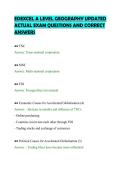 EDEXCEL A LEVEL GEOGRAPHY UPDATED&NewLine;ACTUAL EXAM QUESTIONS AND CORRECT&NewLine;ANSWERS