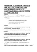 D695 FOUR STRANDS OF FINE ARTS INSTRUCTION QUESTIONS AND ANSWERS WITH COMPLETE SOLUTIONS 100&percnt; CORRECT RATED A&plus; &vert;&vert;UPDATED 2026