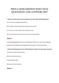 PHTLS 10TH EDITION POST TEST&NewLine;QUESTIONS AND ANSWERS 2027