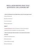 PHTLS 10TH EDITION POST TEST&NewLine;QUESTIONS AND ANSWERS 2027