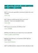 EMD UPDATED ACTUAL EXAM QUESTIONS&NewLine;AND CORRECT ANSWERS