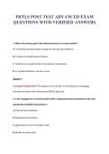 PHTLS POST TEST ADVANCED EXAM&NewLine;QUESTIONS WITH VERIFIED ANSWERS