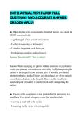 EMT B ACTUAL TEST PAPER FULL&NewLine;QUESTIONS AND ACCURATE ANSWERS&NewLine;GRADED APLUS