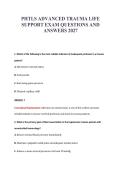 PHTLS ADVANCED TRAUMA LIFE&NewLine;SUPPORT EXAM QUESTIONS AND&NewLine;ANSWERS 2027
