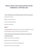 PHTLS POST TEST QUESTIONS WITH&NewLine;VERIFIED ANSWERS 2027