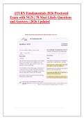  ATI RN Fundamentals 2026 Proctored &NewLine;Exam with NGN &vert; 70 Most Likely Questions &NewLine;and Answers &vert; 2026 Updated