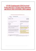 &NewLine; ATI RN Fundamentals 2026 Proctored &NewLine;Exam with NGN &vert; 70 Most Likely Questions &NewLine;and Answers &vert; 2026 Updated&NewLine;