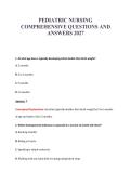 PEDIATRIC NURSING&NewLine;COMPREHENSIVE QUESTIONS AND&NewLine;ANSWERS 2027