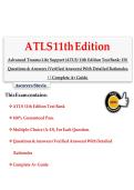 ATLS &lpar;Advanced Trauma Life Support&rpar; 11th Edition Test Bank &vert; 150 Questions & Answers &vert; Detailed Rationales