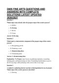 D695 FINE ARTS QUESTIONS AND ANSWERS WITH COMPLETE SOLUTIONS LATEST UPDATED 2026&sol;2027