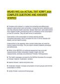 WILKES NSG 526 ACTUAL TEST SCRIPT 2026&NewLine;COMPLETE QUESTIONS AND ANSWERS&NewLine;VERIFIED