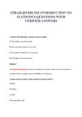STRAIGHTERLINE INTRODUCTION TO&NewLine;STATISTICS QUESTIONS WITH&NewLine;VERIFIED ANSWERS