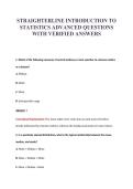 INTRODUCTION TO STATISTICS EXAM Bundle with complete solutions&period;