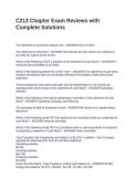 C213 Chapter Exam Reviews with Complete Solutions