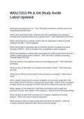WGU C213 PA & OA Study Guide Latest Updated