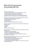 WGU C213 Pre-assessment &lpar;Accounting&rpar; 2026 Test