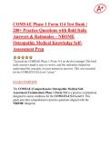 COMSAE Phase 1 Form 114 Test Bank &vert;  200&plus; Practice Questions with Bold Italic  Answers & Rationales &ndash; NBOME  Osteopathic Medical Knowledge SelfAssessment Prep