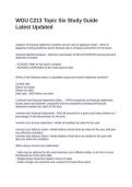 WGU C213 Topic Six Study Guide Latest Updated